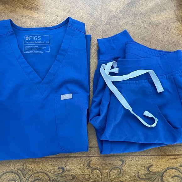 Figs Tops Figs Brand Winning Blue Xs Scrub Set Poshmark